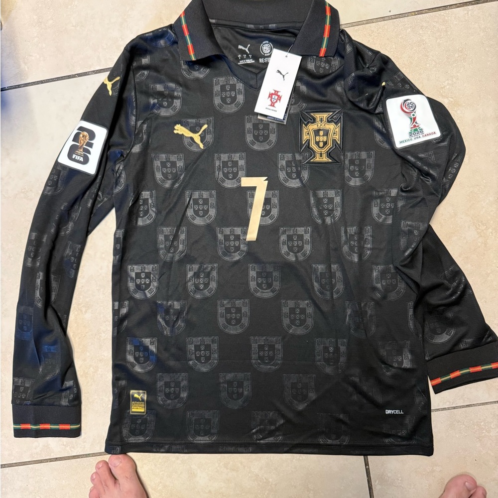 Puma long sleeve world cup cr7 cristiano ronaldo portugal soccer jersey